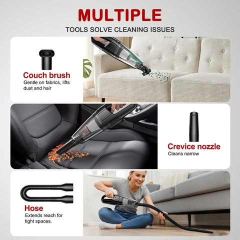 BSRCO Handheld Vacuum weighs 1.65 lbs for easy handling.