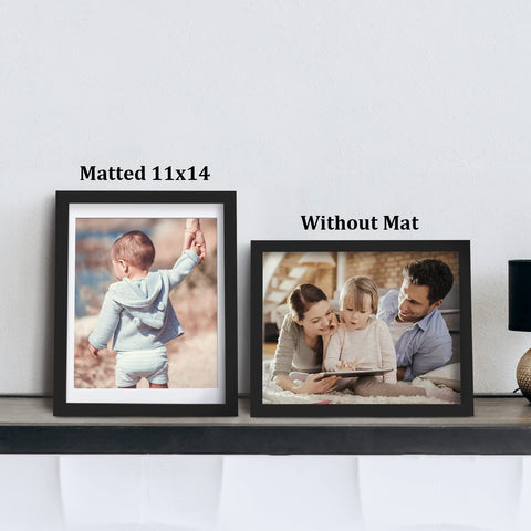 BSRHOME 11x14 picture with mat fits securely inside the frame.