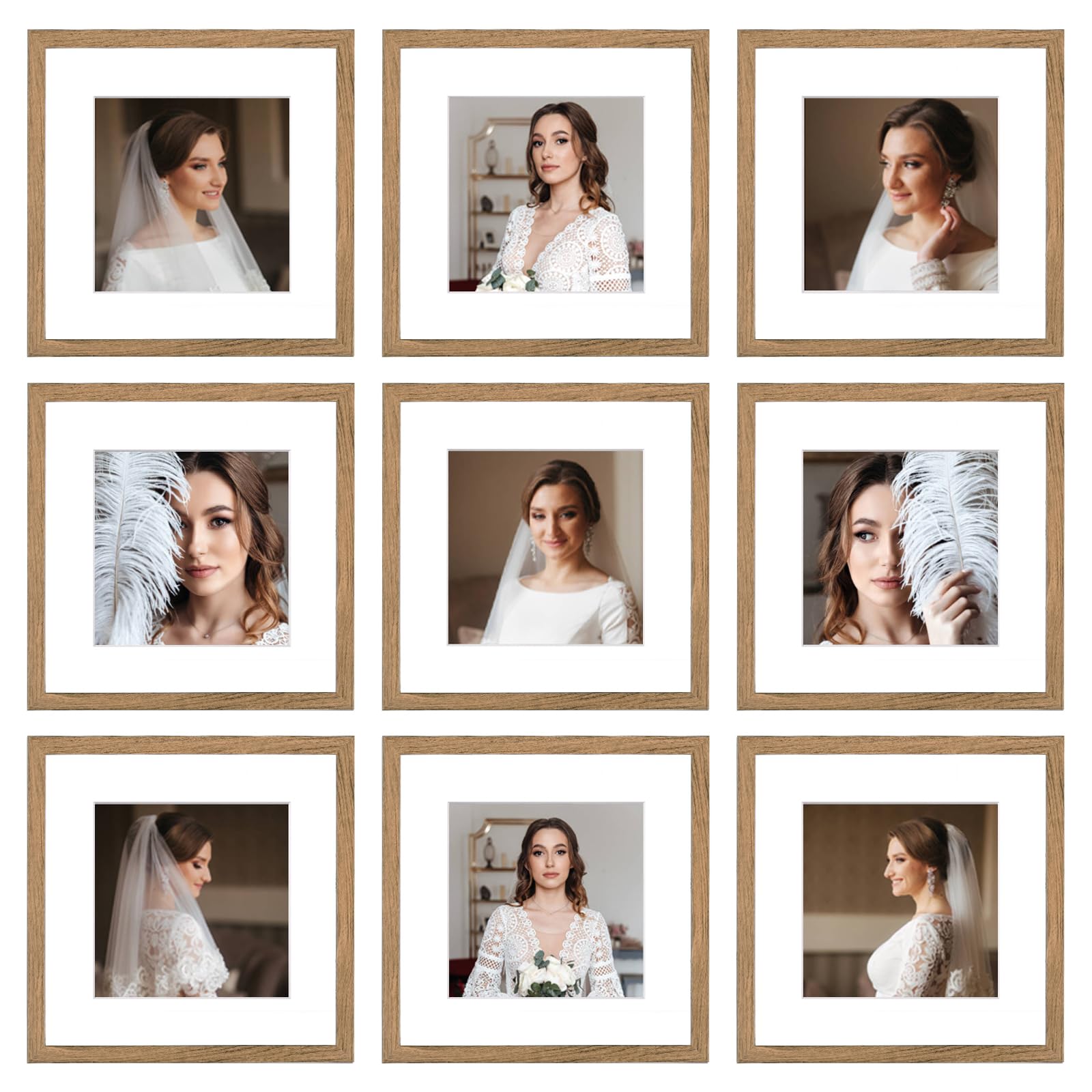 BSRHOME 12x12 collage wall display showcases memories with a cohesive gallery.