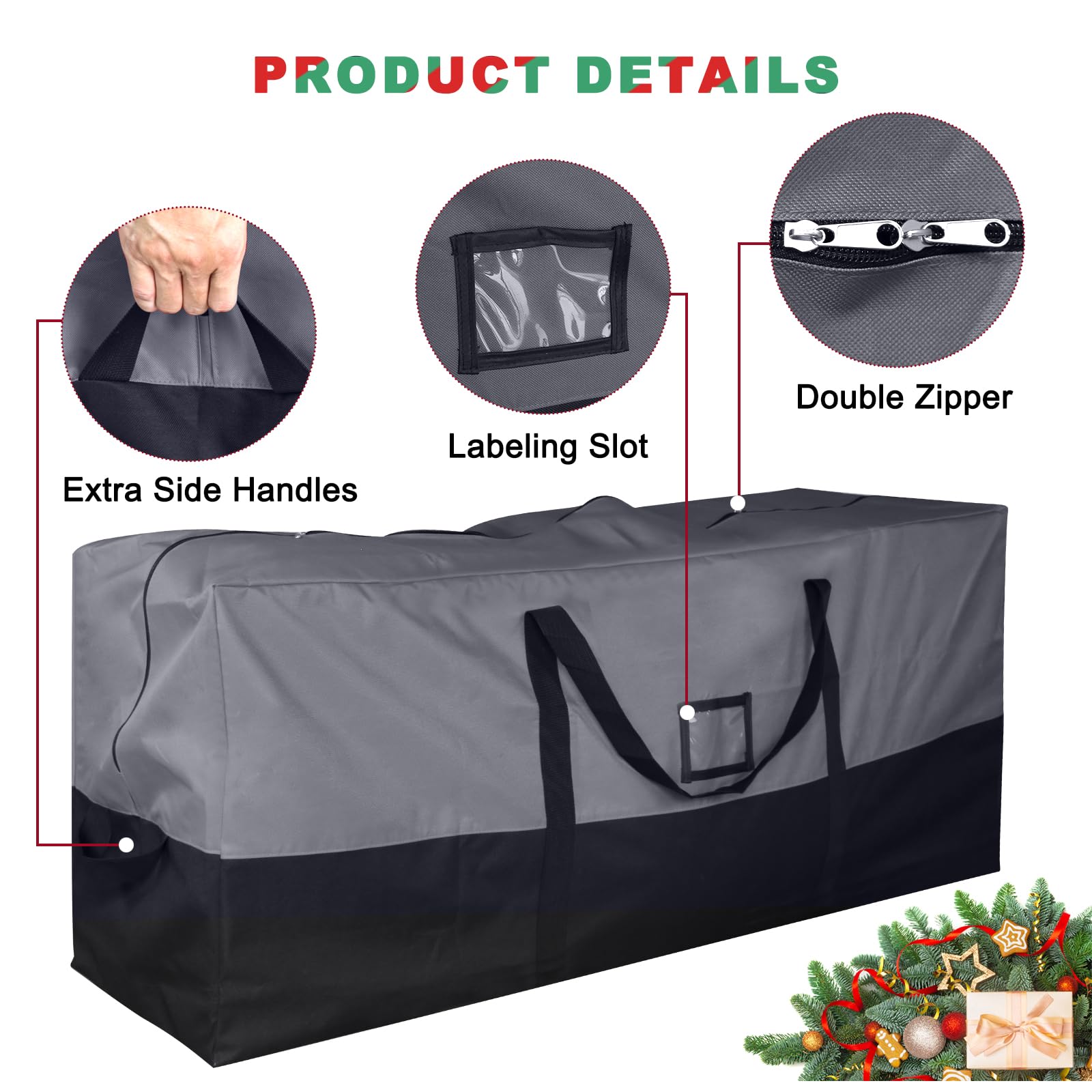 BSTGE bag with double zippers enables wide opening for easy placement