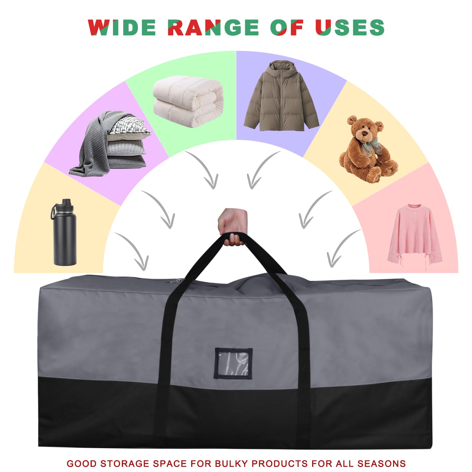BSTGE spacious design supports year round organization of decorations