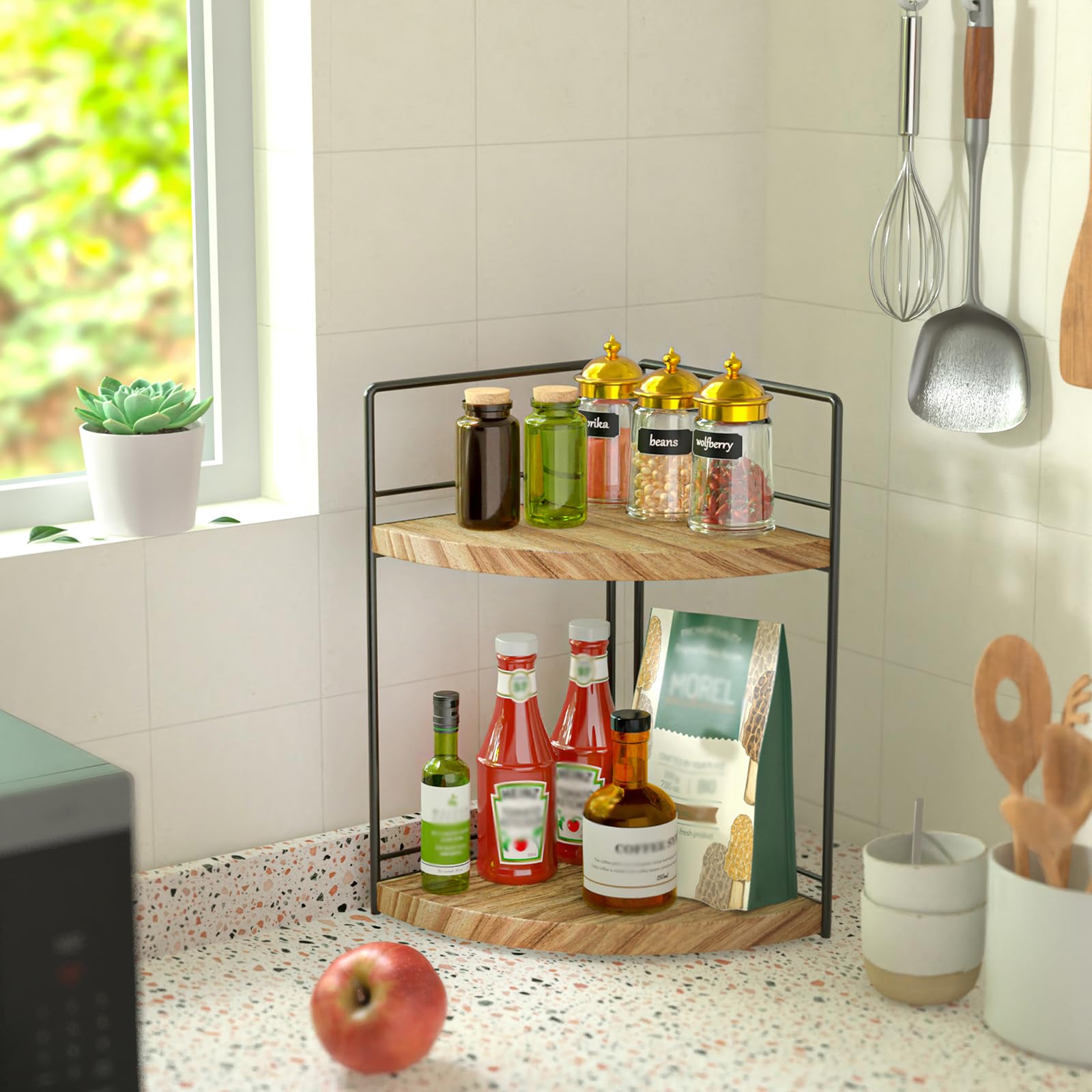 BSTSLL vanity organizer on a dresser for skincare and small items.