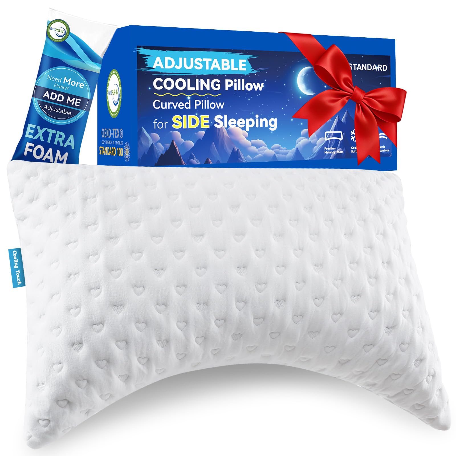 btasleeep crescent-curve pillow supports neck alignment for side sleepers