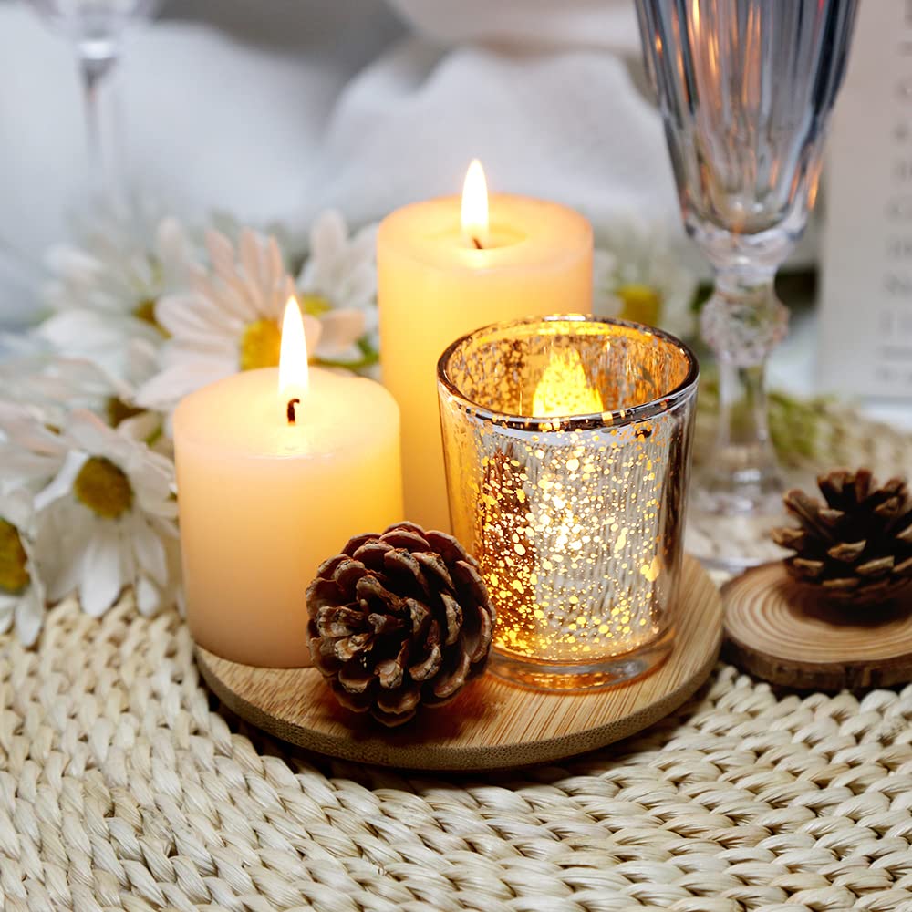 BTGLLAS candle holders elevate home decor with timeless gold and glass sparkle.