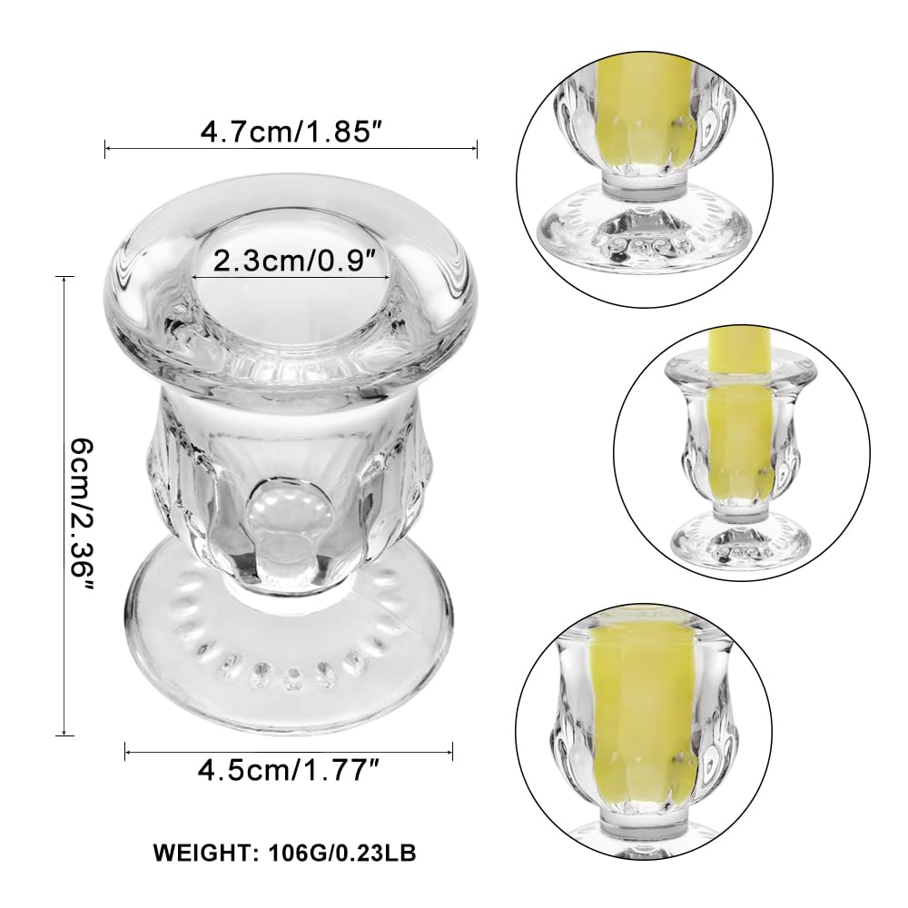BTGLLAS embossed flower bottom candle holder adds delicate table charm.