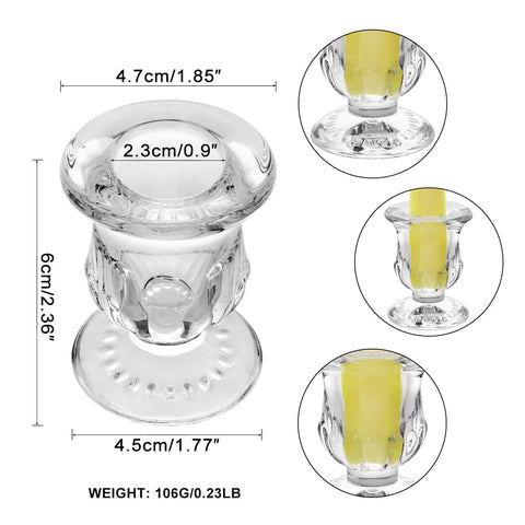 BTGLLAS embossed flower bottom candle holder adds delicate table charm.