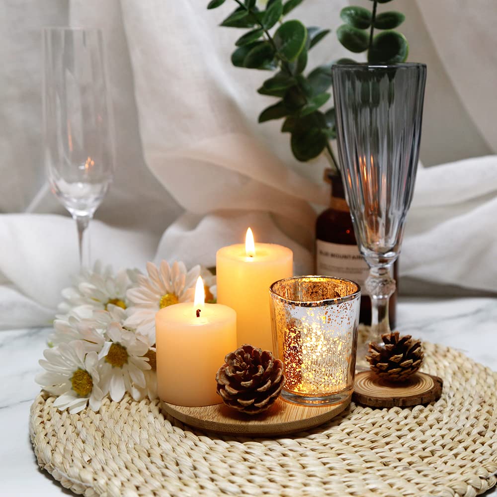 BTGLLAS mercury glass votive holders add festive luxe shine to tables.