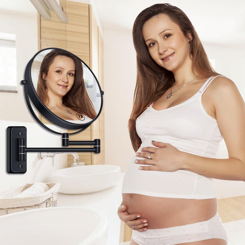 BTremary extendable-arm mirror adjusts for precise makeup application.