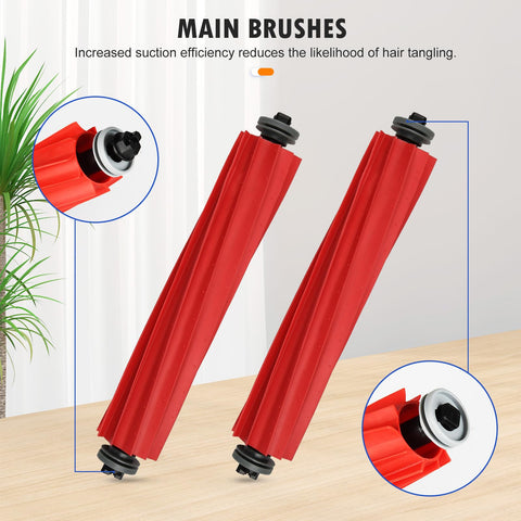 BTRSOLUS 6 side brushes reach corners and edges for thorough cleaning