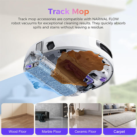BTRSOLUS Narwal Flow side brush with TPU tips protects floors