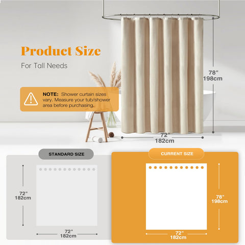 BTTN 72x78 cream-beige curtain provides hotel-style look with clean lines.