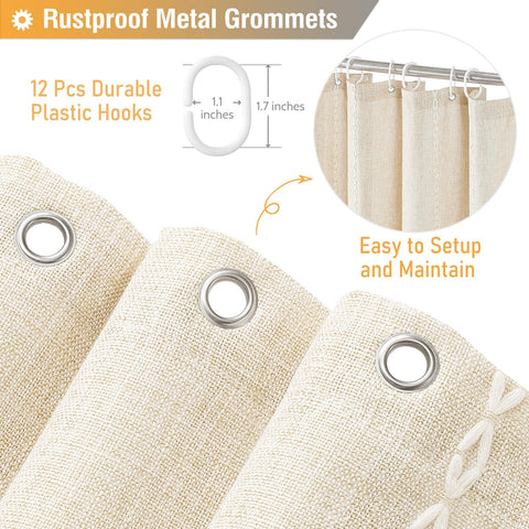 BTTN heavy-duty fabric ensures privacy and steady drape in use