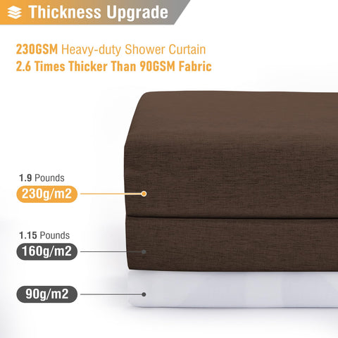 BTTN curtain with 12 rust-proof grommets enhances durability.