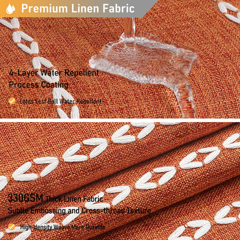 BTTN burnt orange 72x72 curtain fits standard showers with bold color.