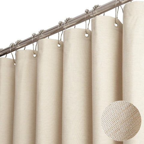 BTTN extra long curtain with linen texture for enhanced privacy and style