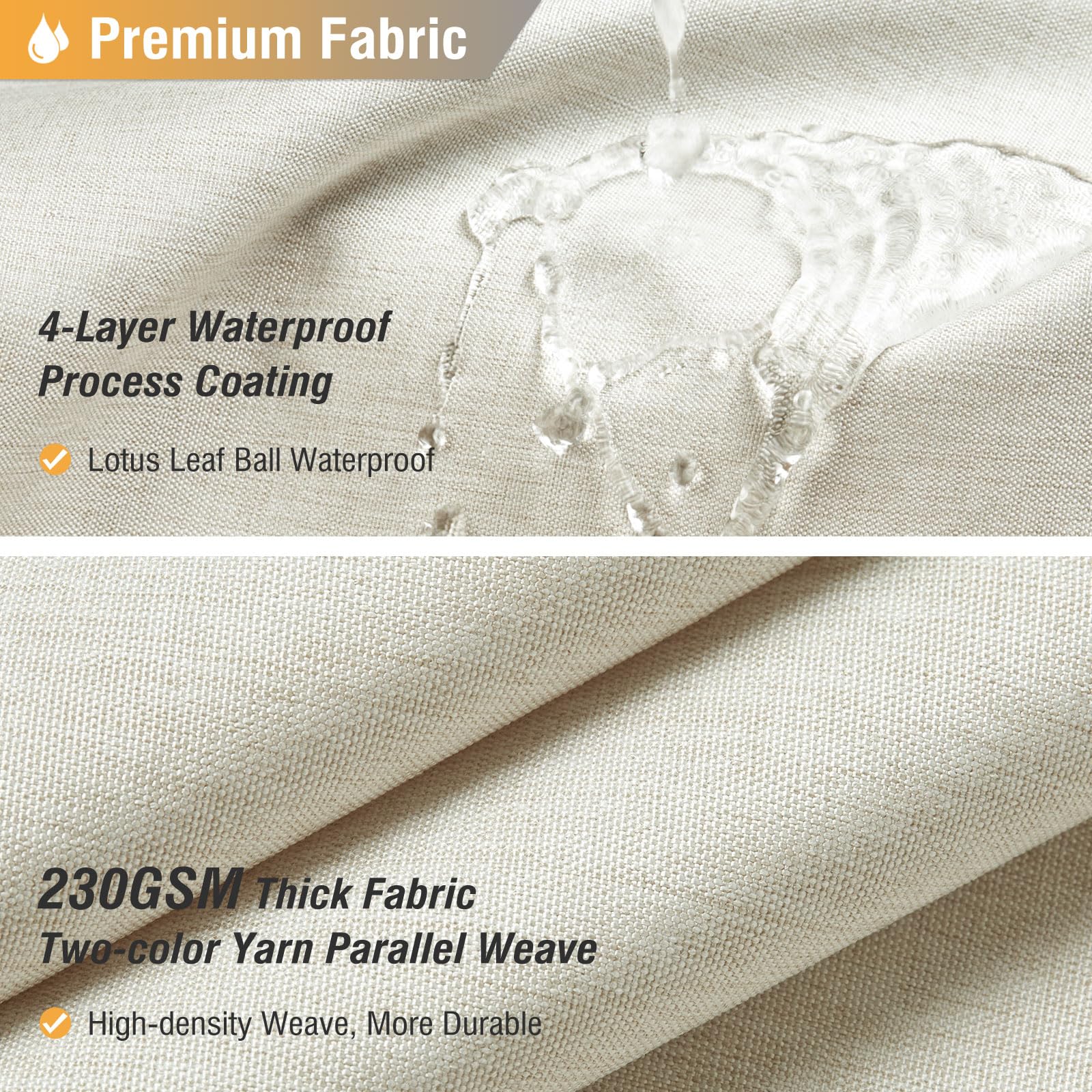 BTTN water-resistant fabric helps droplets roll off, keeping floors drier.