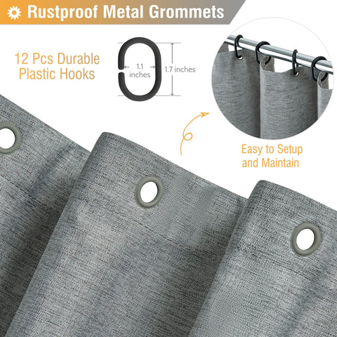 Water-repellent finish on BTTN curtain causes droplets to roll off