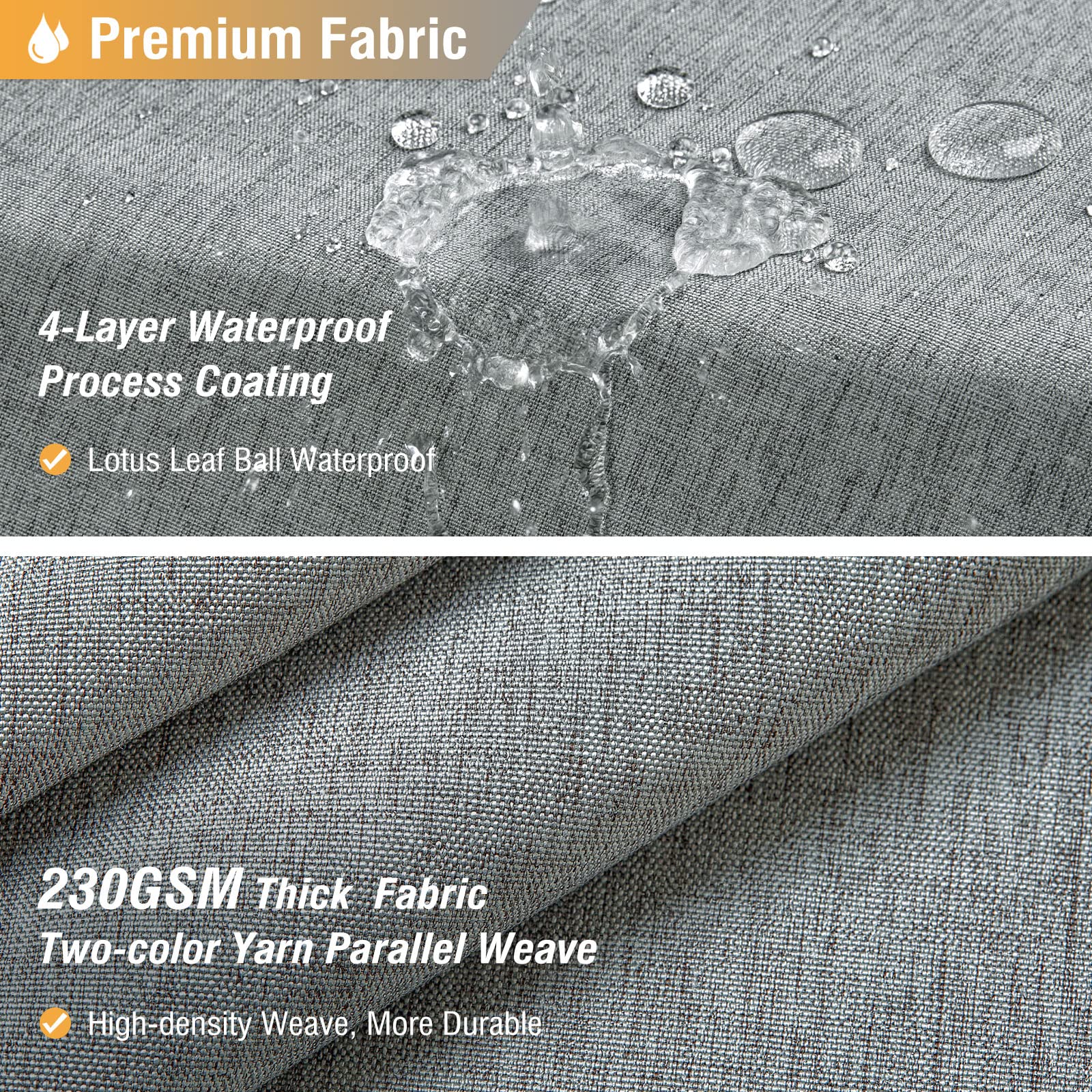Weighted hem keeps BTTN curtain flat and drape smooth during showers