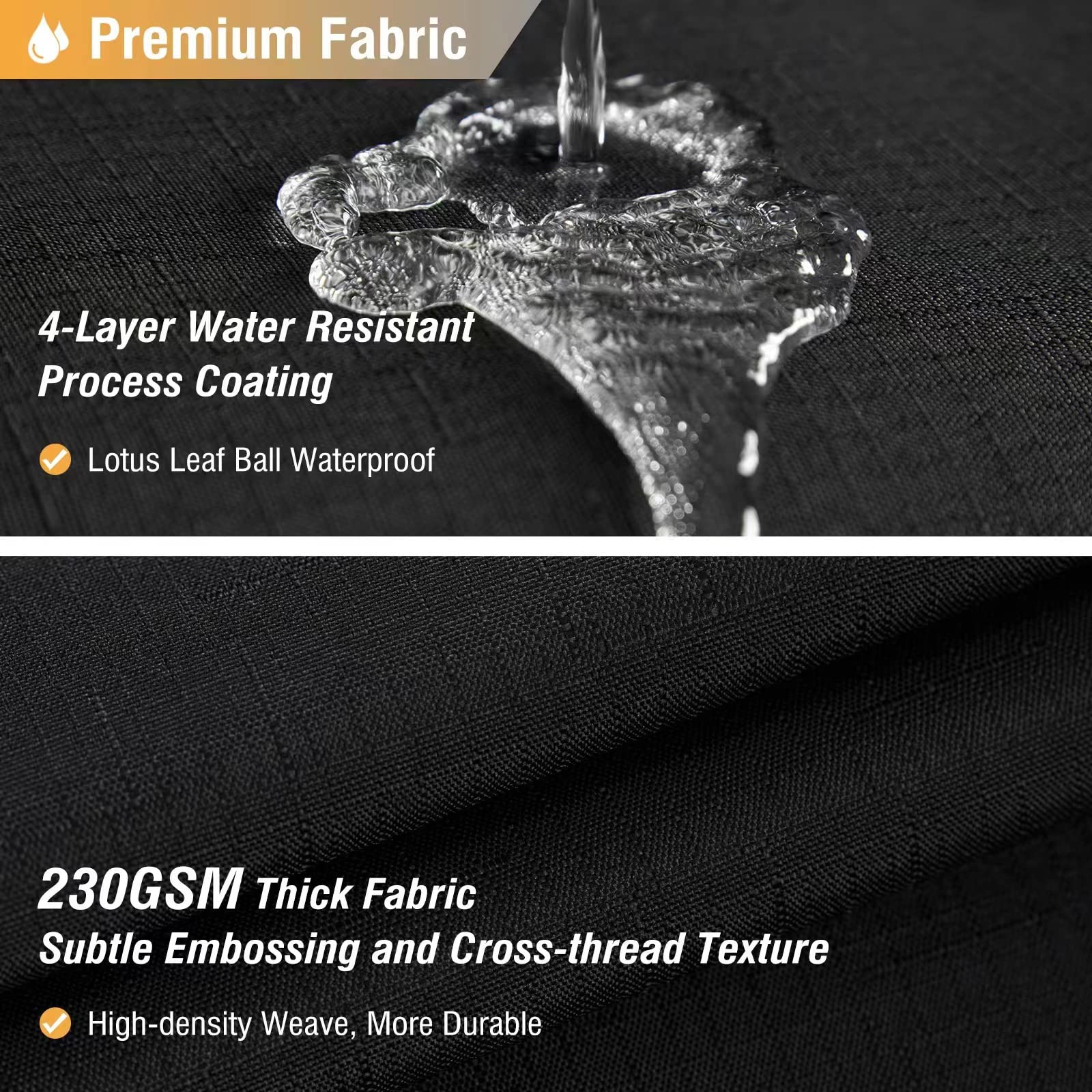 BTTN heavy-duty polyester curtain offers durable drape and long-lasting use.
