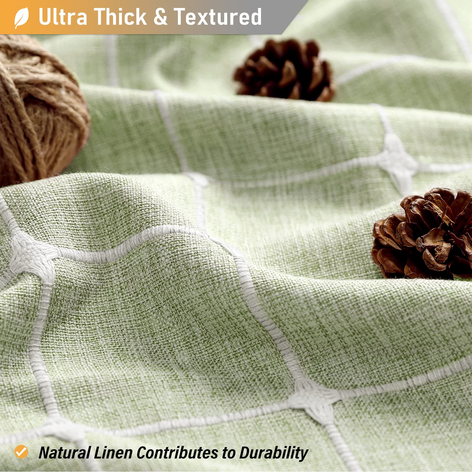 BTTN heavy-duty, water-repellent curtain helps keep water off floors after showers