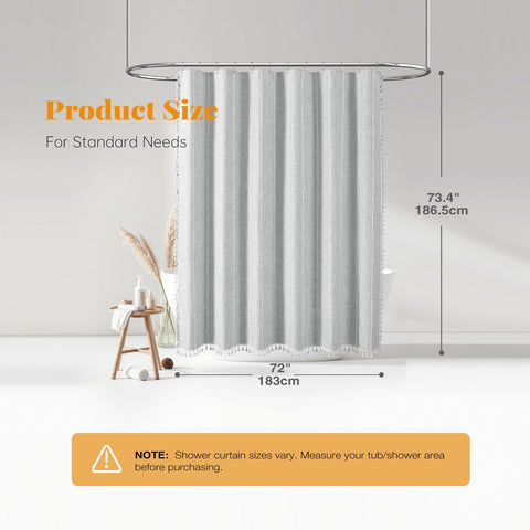 BTTN heavy-weight weave feel provides durable privacy for frequent showers.