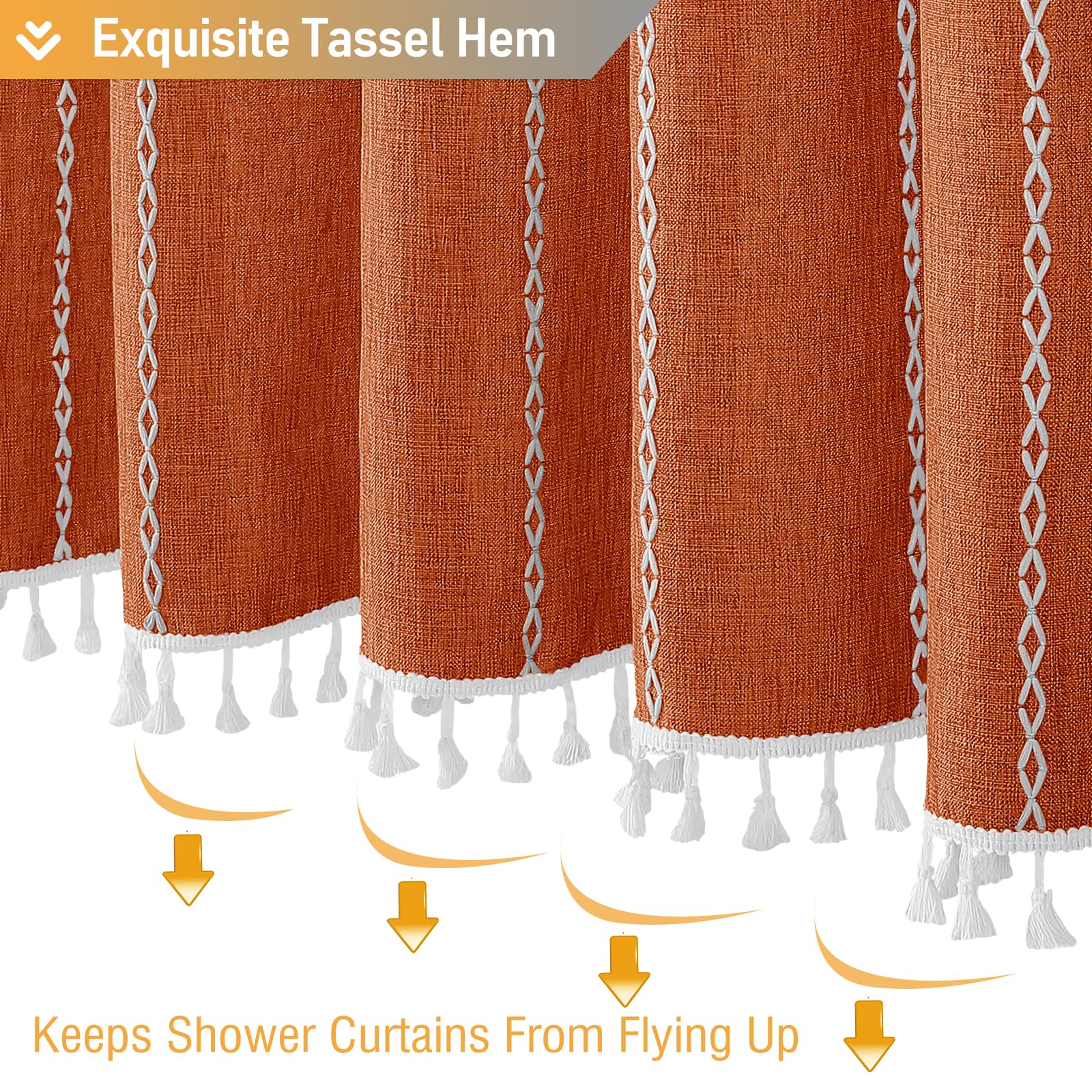 BTTN included 12 plastic hooks make installation quick and tidy.