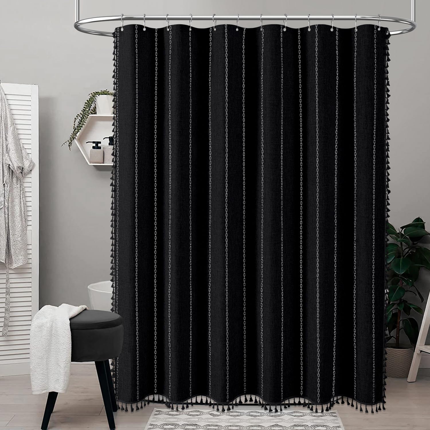 BTTN linen blend fabric closeup shows luxurious texture and durable, wrinkle-resistant performance.