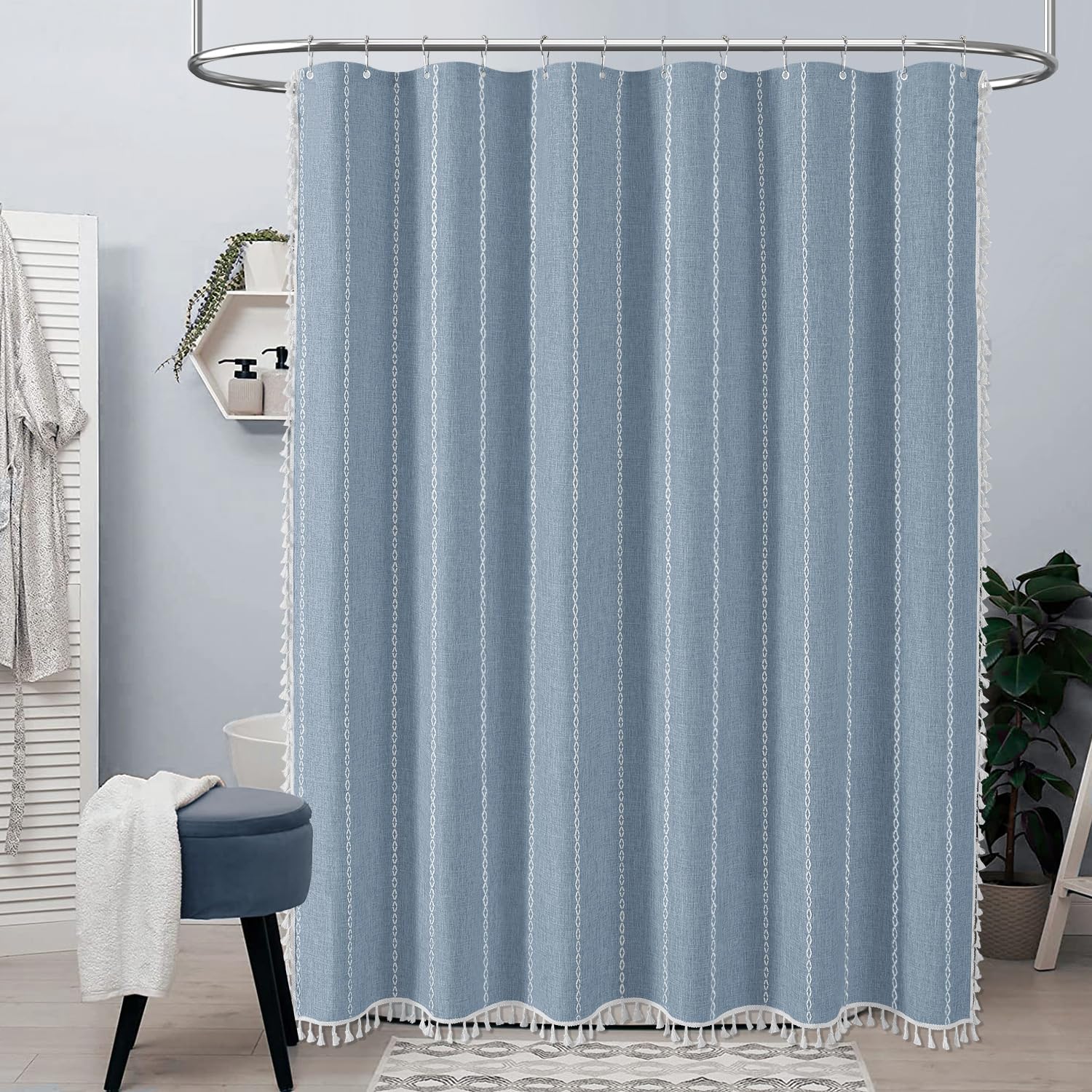 BTTN linen-blend fabric texture enhances durability and soft daily use.