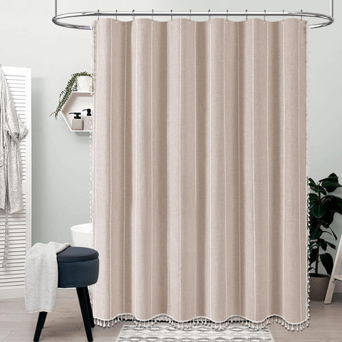 BTTN linen blend curtain in 72x72 size with durable drape.