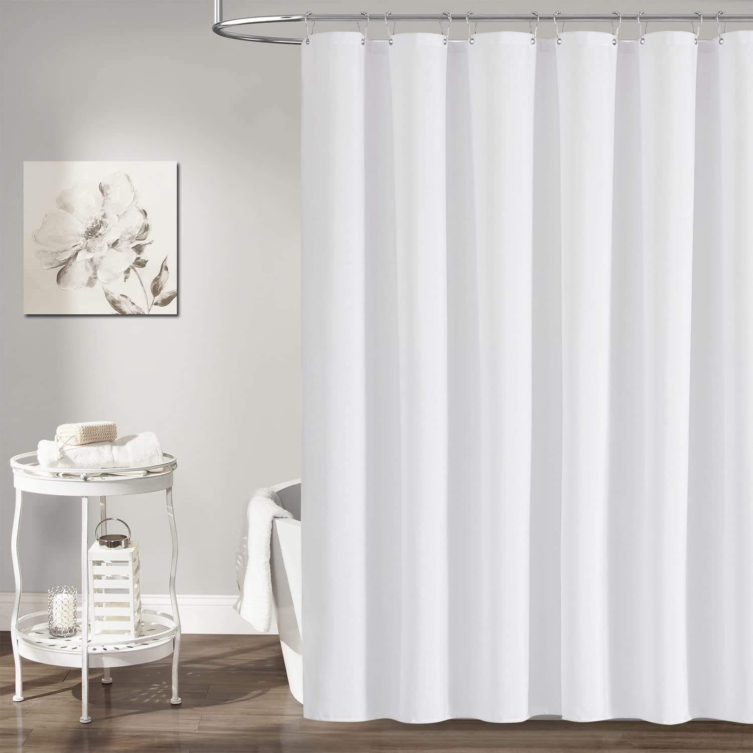 BTTN 72x84 inches curtain provides full coverage for standard baths