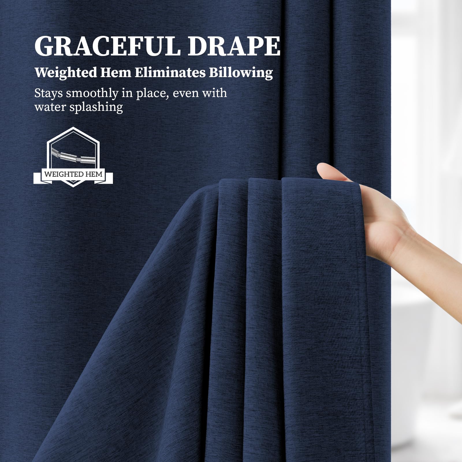 BTTN machine-washable curtain is easy to care for.