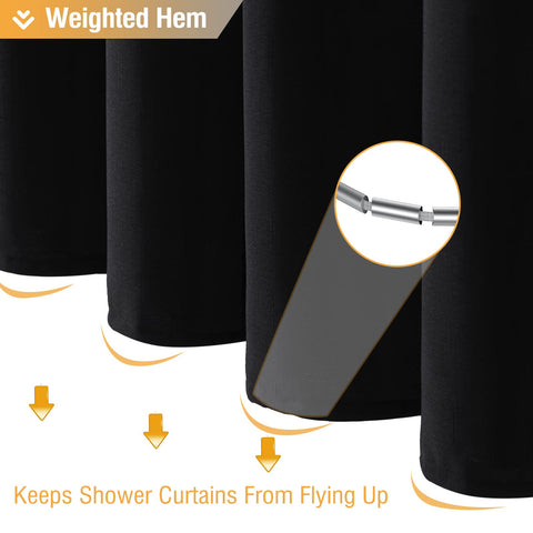 BTTN standard size 72x72 fits most baths and spaces.