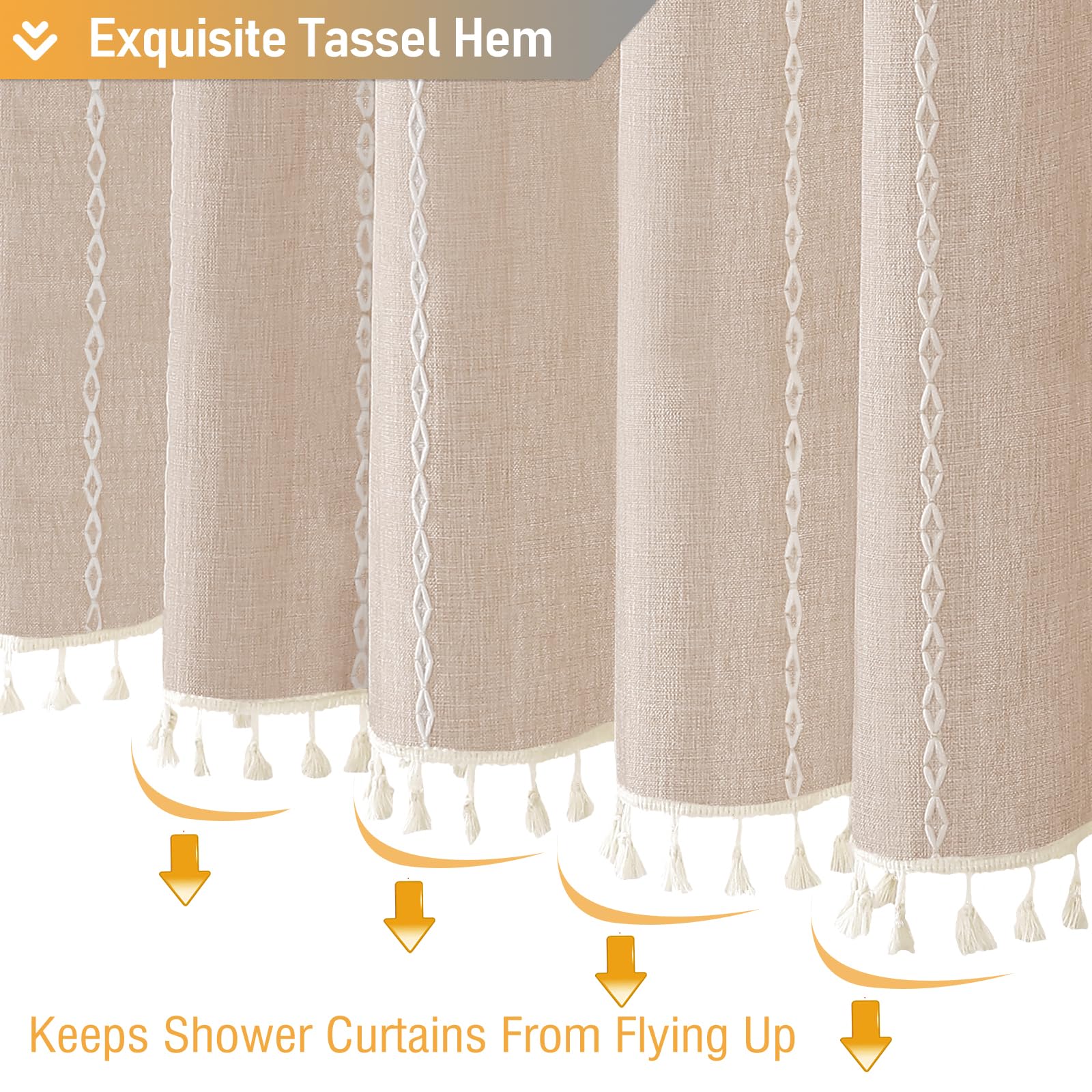 BTTN tan taupe color fits rustic bathroom décor.