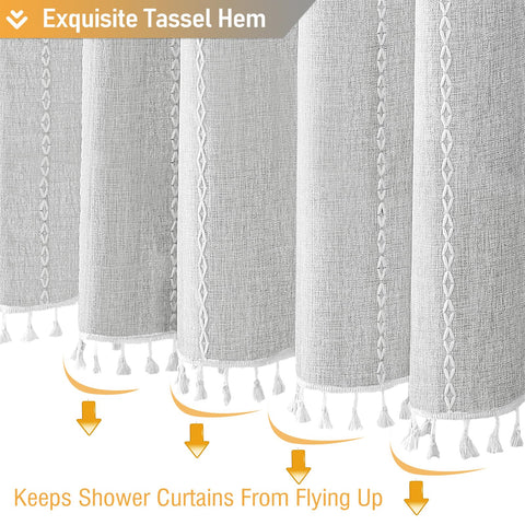 BTTN tassel trim on three sides adds movement and style.