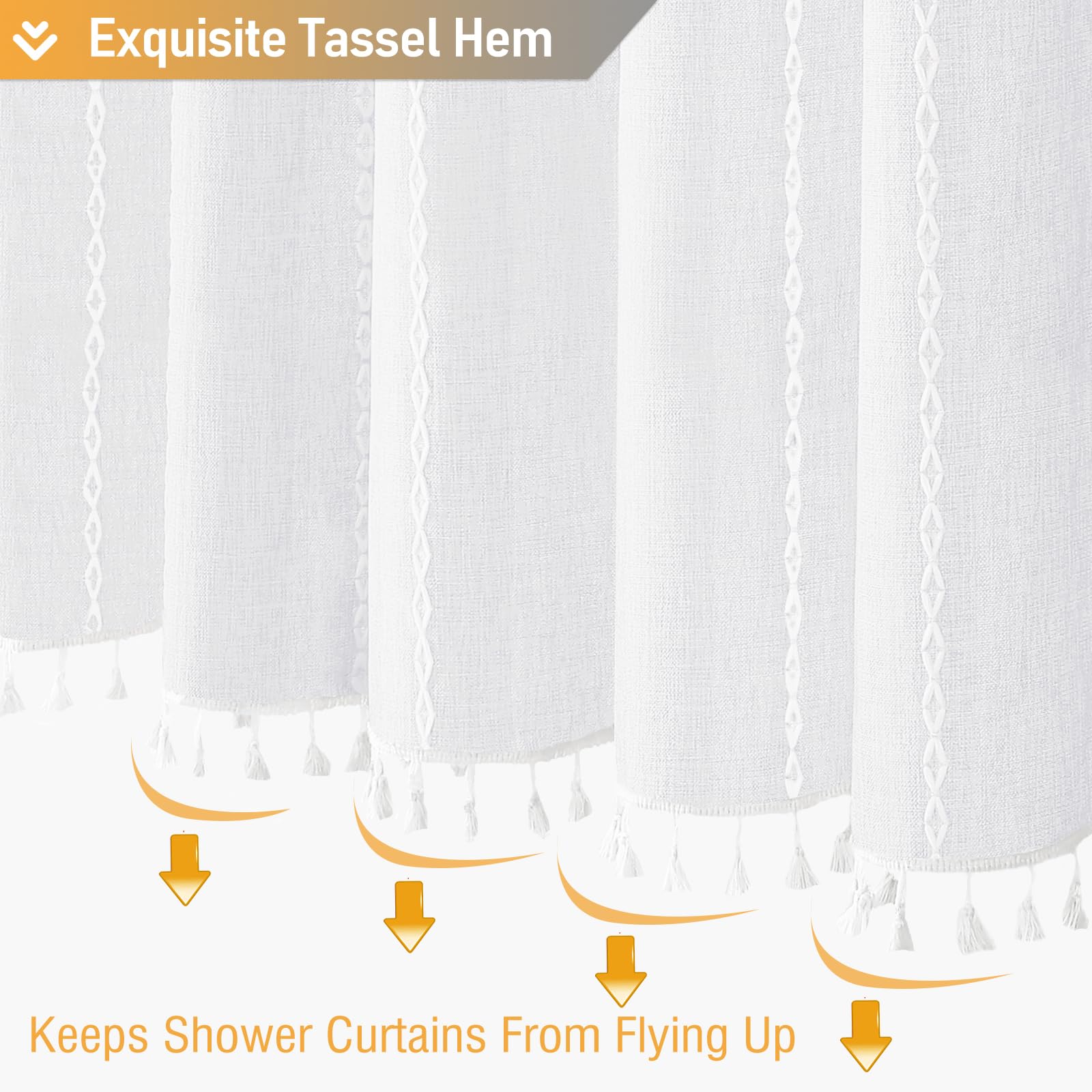 BTTN wrinkle-free linen blend keeps a neat look.