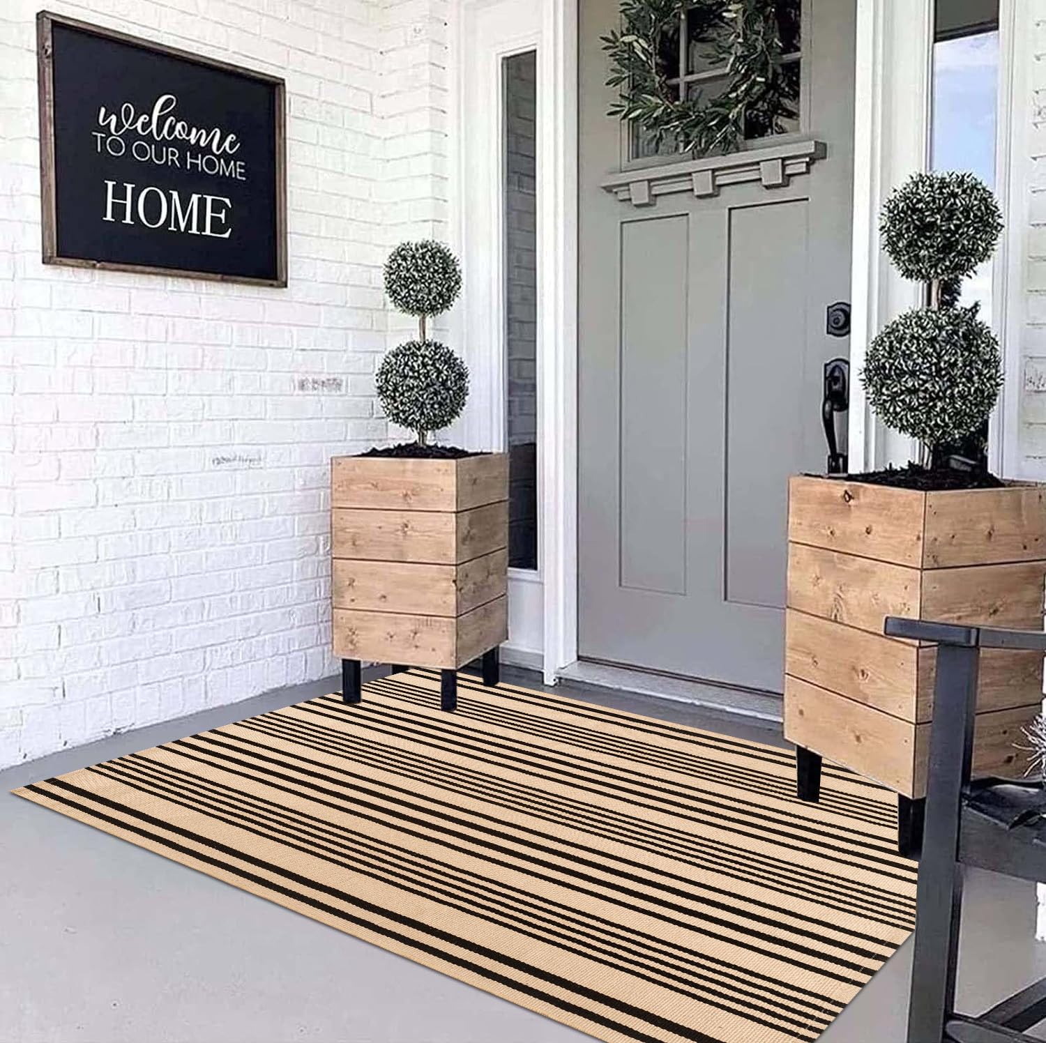 BUAGETUP front-door mat combo enhances curb appeal while welcoming guests