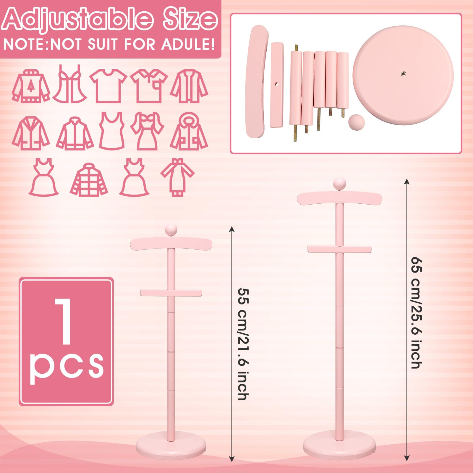 Bucherry circle-shaped hanger stand showcases outfits with elegance