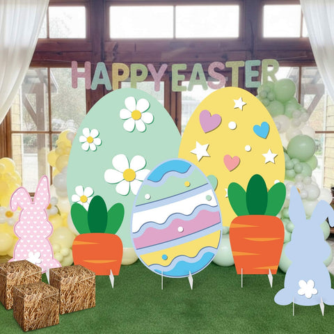 Bucherry Easter eggs backdrop for vibrant outdoor photos.