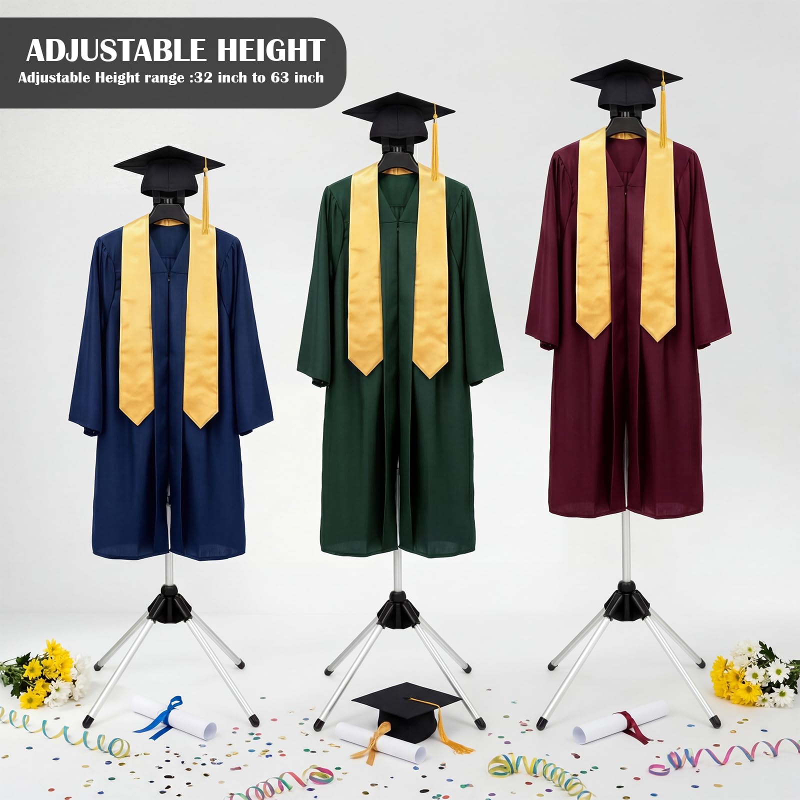 Bucherry graduation stand built with durable materials resists moisture and deformation.