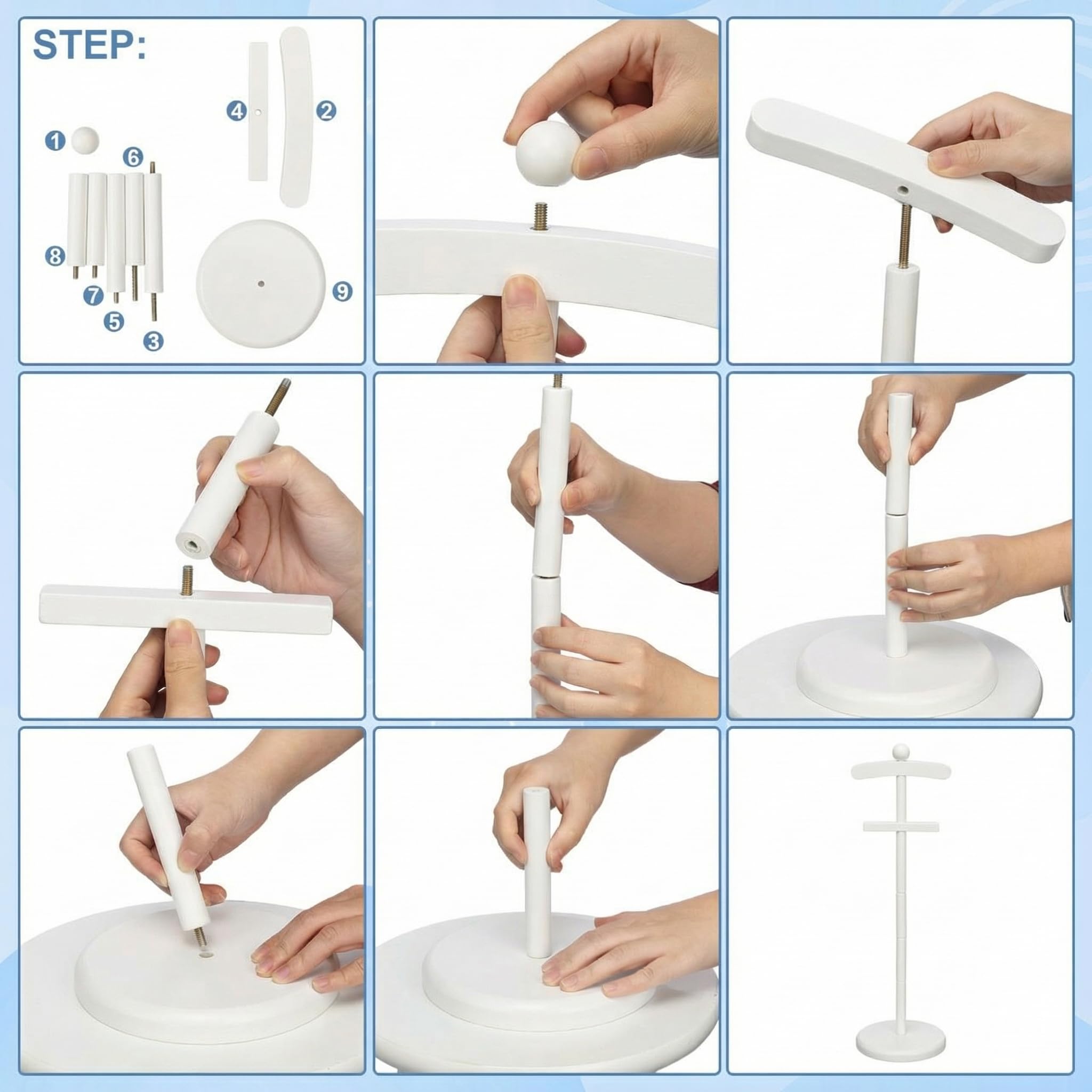 Bucherry hand-assembled hanger display kit ready for setup