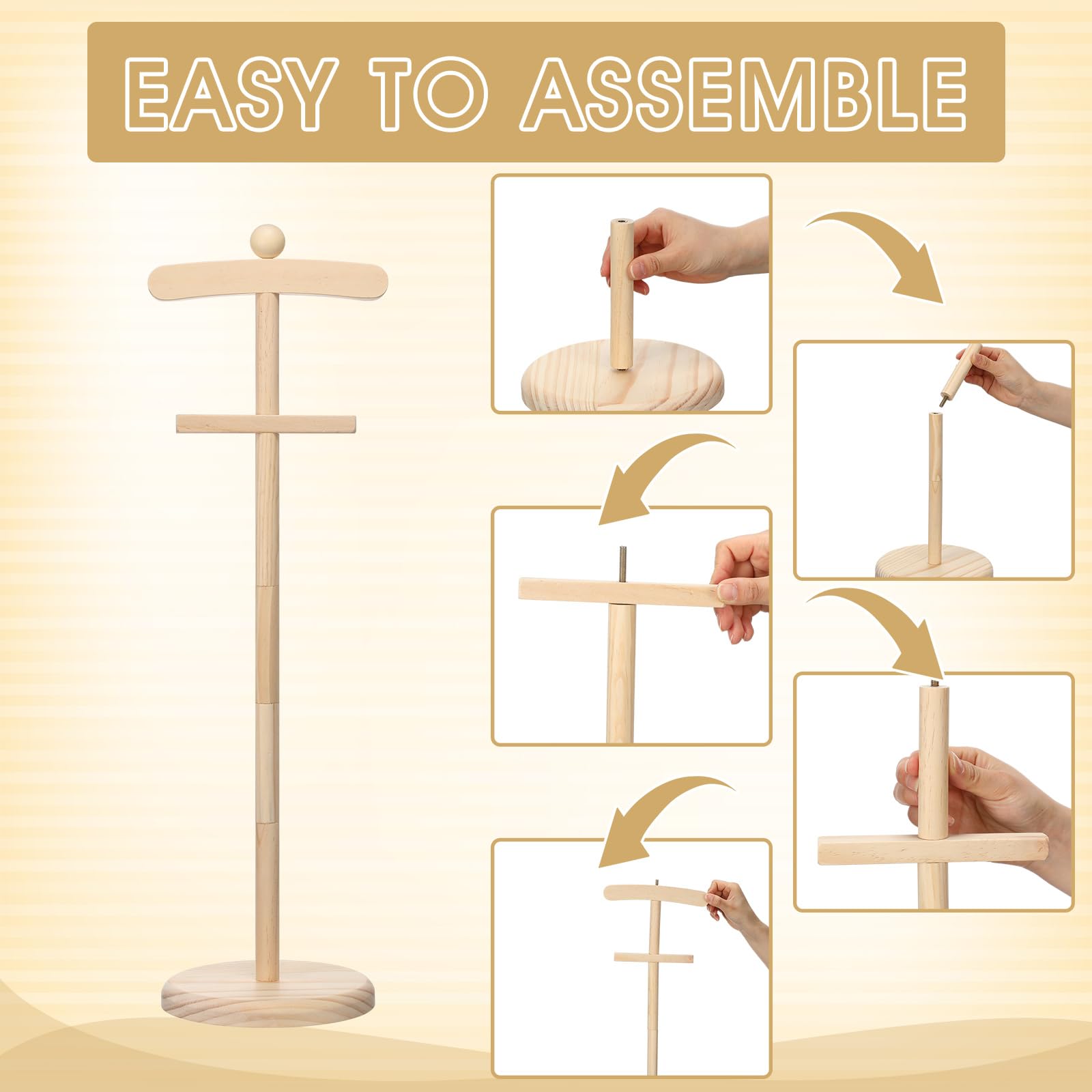 Bucherry hand-assembled hanger display set enhances party aesthetics.
