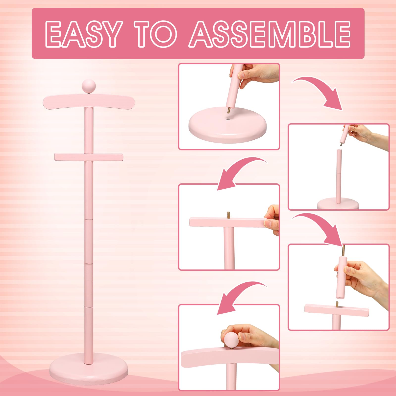 Bucherry hand-assembled hangers decorate outfits with practical style