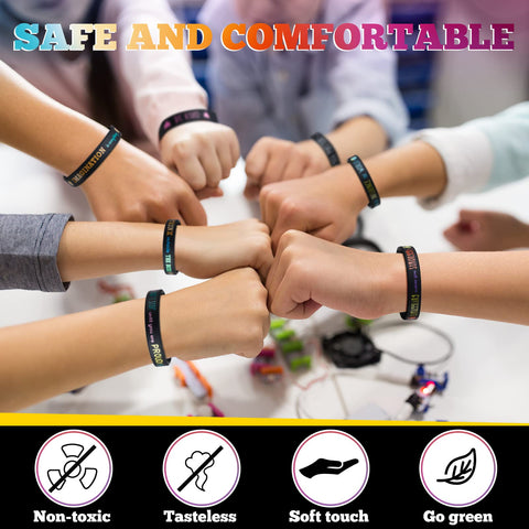 Bucherry soft durable silicone material wristbands for all-day comfort.