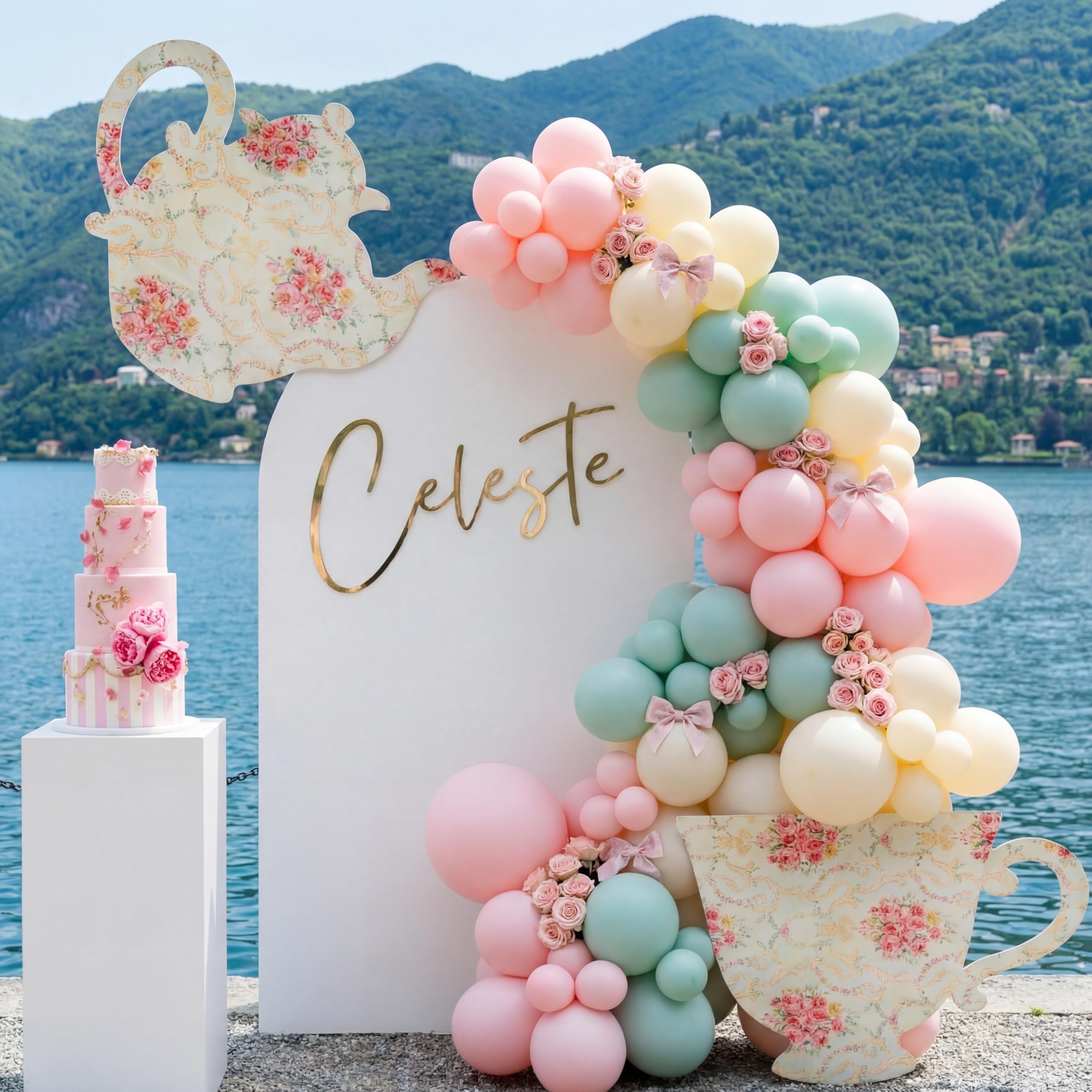 Bucherry photo backdrop setup showcases events with vibrant, coordinated decor
