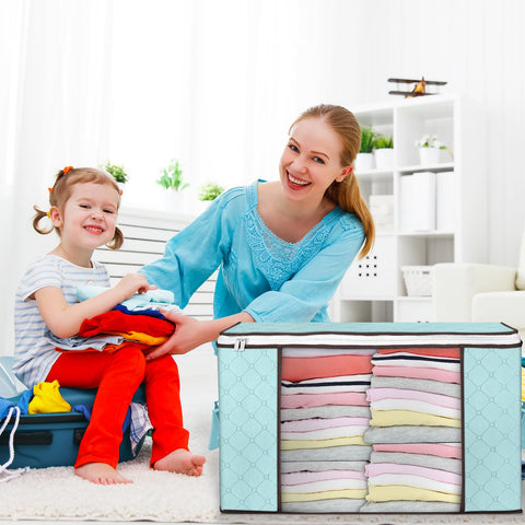 Budding Joy 90L fold-flat storage bags save space when not in use.