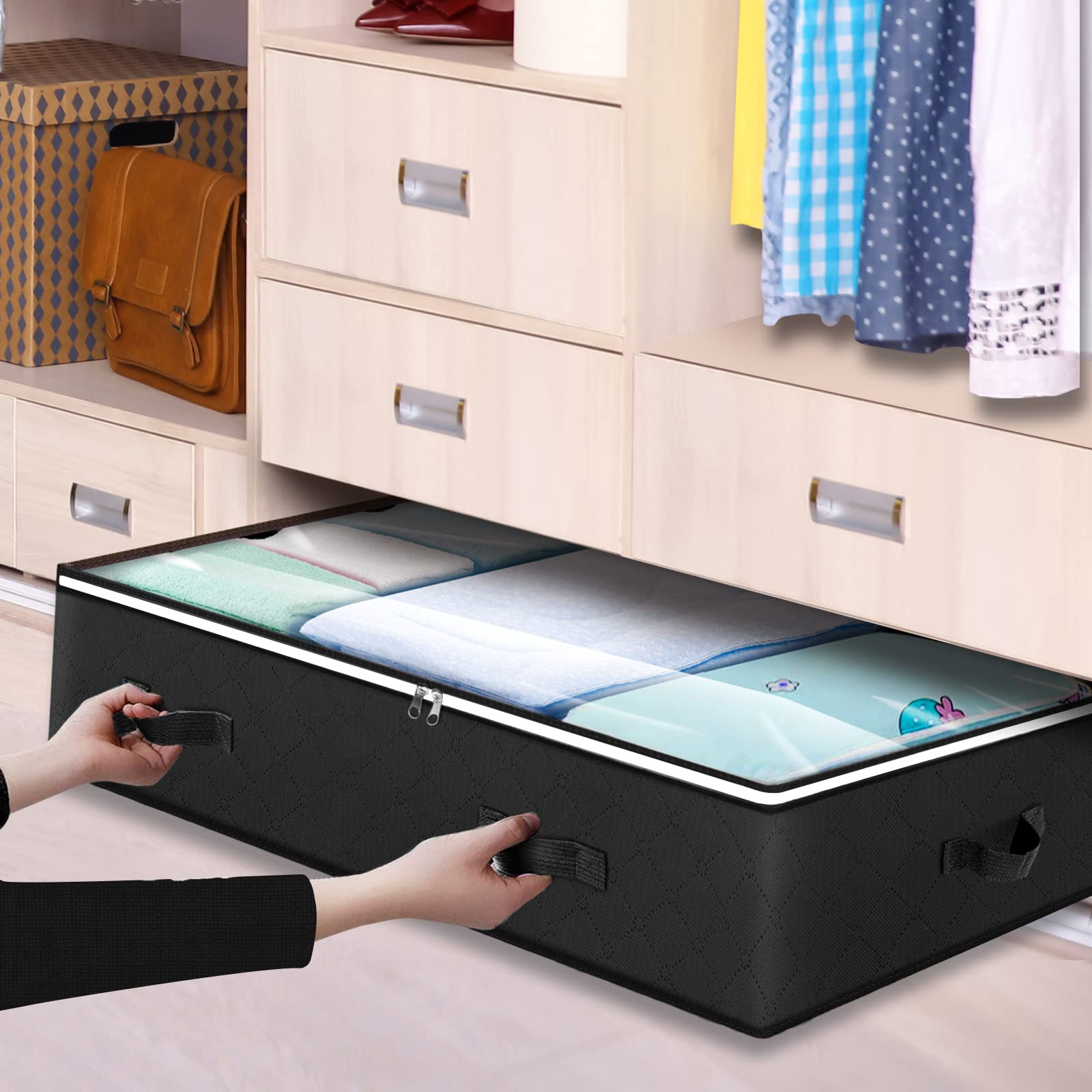 Transparent PVC window helps locate items at a glance.