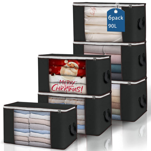 Budding Joy large storage bags show full view of contents with 90L capacity.