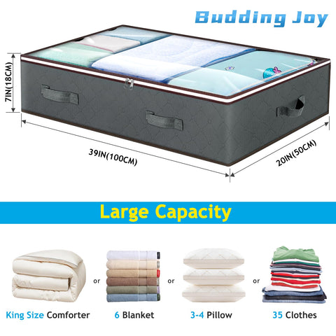Budding Joy 90L container clear window for fast item retrieval