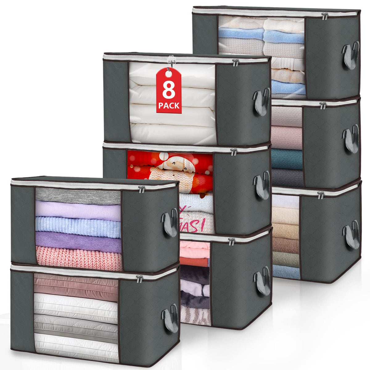Budding Joy large storage bags setup with ample capacity for blankets and bedding