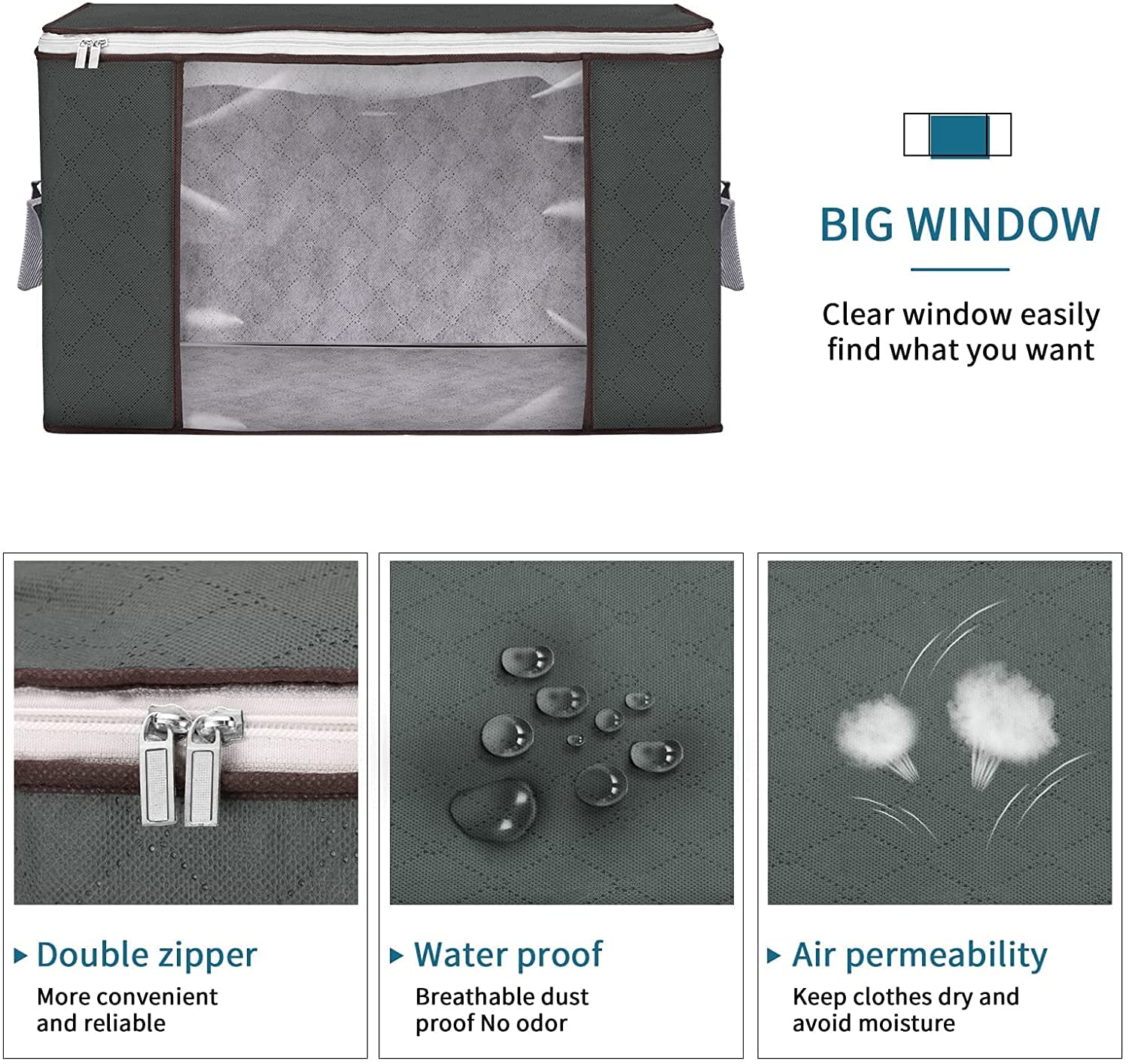 Budding Joy zipper closure keeps items secure and easy access